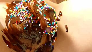 Japanese Gay Teases with Chocolate Banana Cooking Fun.