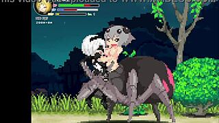 The adventures of 2B in the ryona series part one.