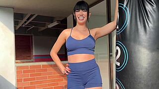 I’m hooked on anal sex with this gorgeous curvy brunette I met at the gym.