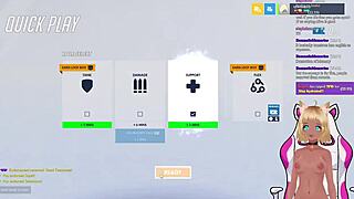 vtuber lewdneko plays overwatch and gets spanked part two.