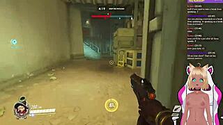 vtuber lewdneko plays overwatch and gets spanked part two.