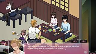 hentai game ntraholic part 5 - alice faces intense action while wife watches in public setting