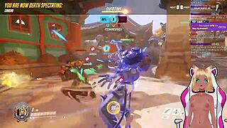 vtuber lewdneko plays overwatch and gets spanked part two.