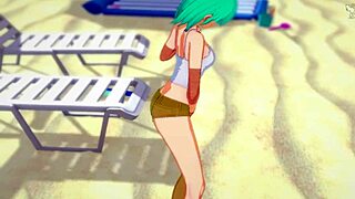 Bulma Caught Masturbating in Kame House Dragon Ball