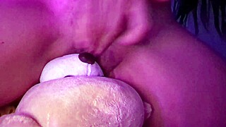 A young girl desperately pleasures herself with a stuffed animal until climax