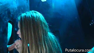 spanish marlen doll takes on glory hole with big tits blowjob