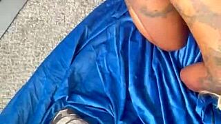 blonde having fun with ebony ass and big cock