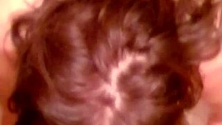 Steamy bathtub blowjob ends with cum on boobs