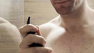 I Trim My Sweaty Hairy Armpits Chest and Arms After Gym for Photoshoot