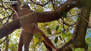 Black Babe in Blowbang with Intense Anal Banging