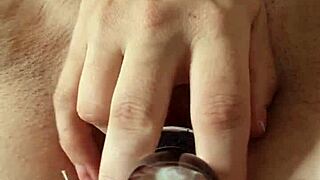 Amateur Spreading Wet Pussy While Fucking Ass With Multiple Dildos