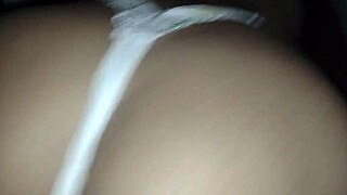 latina teen in lingerie cums on neighbor's ass watching netflix