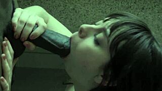 Hot babe rides her best friend's big black dick passionately