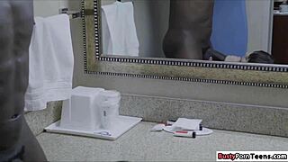 Hot babe rides her best friend's big black dick passionately