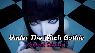 Does the goth witch control your orgasm in this femdom game?