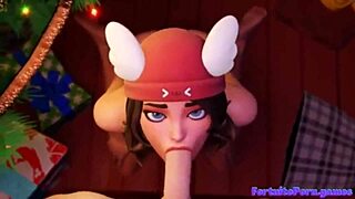 Feeling intense pleasure in Fortnite-themed assfucking and blowjob compilations.