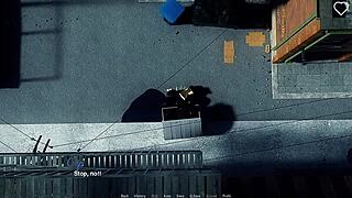 Busty brunette milf sneaks a handjob while goth girlfriend sleeps nearby