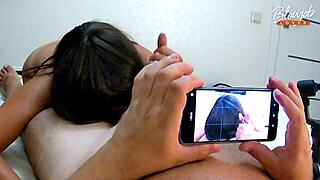 i love this milf's ball licking blowjob