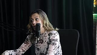 Redhead in costume shares dirty talk during intimate massage session.