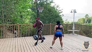 Rome Major bangs Monica Santhiago after basketball game