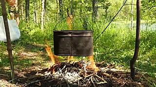 yo, cute stepsister swallows cum after forest blowjob