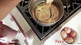 Getting HEAD from Big Tits Stepmom While Making Eggs Before FERTILIZING Her!