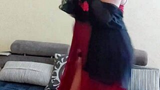 An Arab shemale captivates with a stunning dance performance.