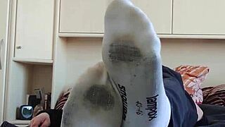 my homemade german chubby feet in white sneakers 😍