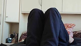 my homemade german chubby feet in white sneakers 😍