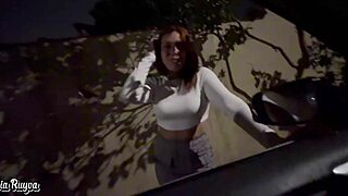 Latina Teen Prostitute Sucks and Rides Big Cock in Public
