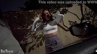 Latina Teen Prostitute Sucks and Rides Big Cock in Public