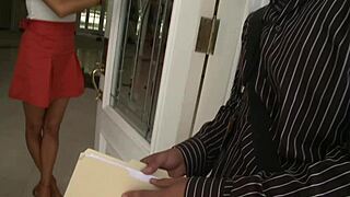 Brunette Slutty Milf Takes on Huge Cock