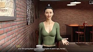 In university of problems 127, the fat curvy character in cute outfit faces various challenges in 3d animation