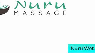 Hot Brunette Masseuse Delivers Wet Nuru Massage and Wild Action