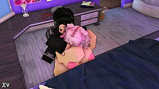 horny futanari mounts and throatfucks in wild cartoon action