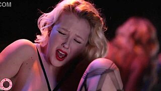 Sexy Samantha Rone teases in fishnets with solo play