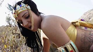 yo, i'm banging outdoors with this arabic middle east chick, her wet pussy's dripping!