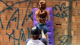 Stuffing my hand in this naughty Latina stepdaughter’s toy ass