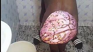 Skinny teen 18+ slut gets fucked hard in shower standing doggy