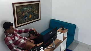 Horny Secretary Begs for Pussy Pounding Now!