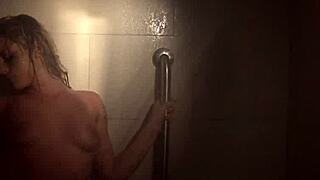 Hey, check out sexy Dahlia's steamy shower play with naughty vibes!