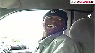 Kinky housewife tries threesome with two big black cocks