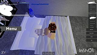 Public anal action in Roblox, bent over outdoors for thrill!