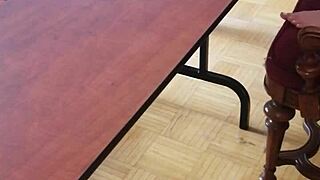 hey, watch her stomp cum right outta that cock