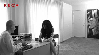 nyomi banxxx's black pussy slammed by white cock hard