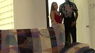 Hey, check this wild interracial BBC creampie in a slutty quickie!