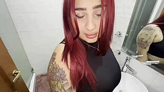 husband leaves for work, wife explores best friend's big cock in the house