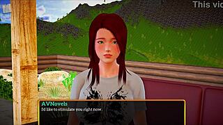 Redhead teen plays erotic game with new family in homemade clip full of big assets