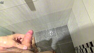 Jerking Off on Hotel Balcony, Cumming Twice in Bathroom! Insane Close-Up!