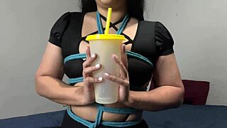 Girl Next Door Dares To Drink Own Squirt Orgasm?